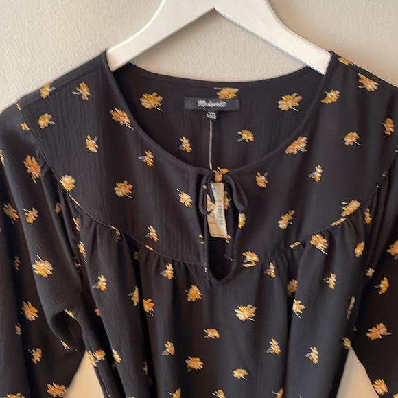 Tie waist mini dress in French daisies Madewell NWT - Picture 6 of 9